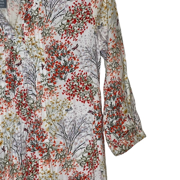 Old Navy Girl Size 14 Floral Dress Multicolor Longsleeve Nip Tuck Front Pullover - Picture 4 of 9